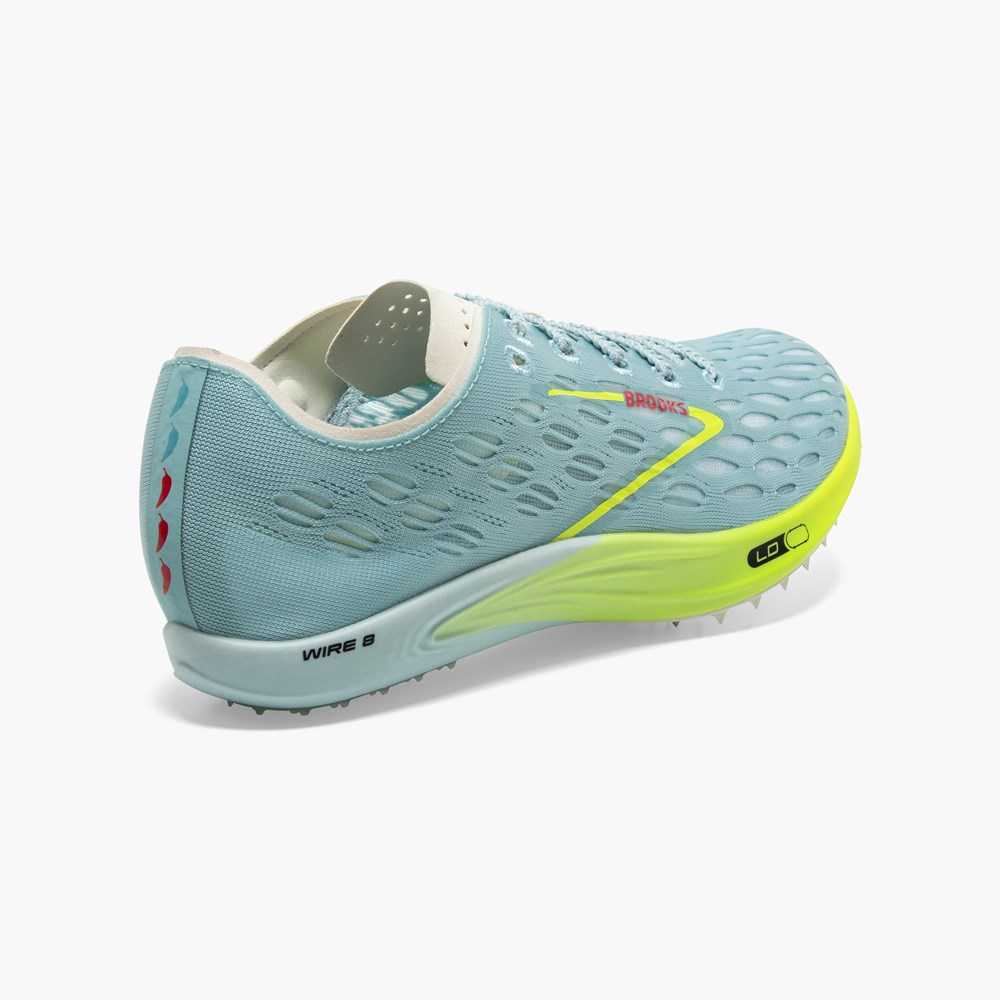 Chaussure Running Brooks Wire V8 Long Distance Track Spikes Bleu Rouge Femme | YGK-0016127